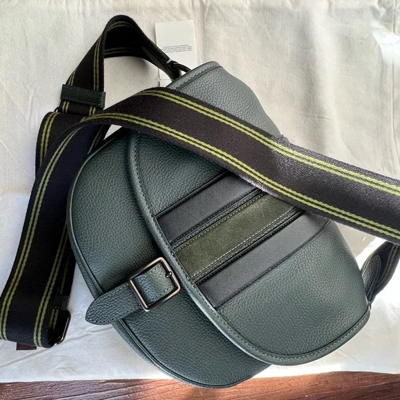 Coach Hitch Crossbody With Varsity Stripe Green - Picture 5 of 11